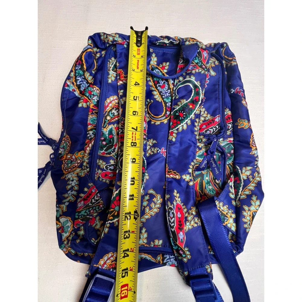 Vera Bradley Packable Backpack Paisley Swirls Blue Lightweight NWT 24541-K44